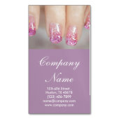 Moderne meisjesschoonheidssalon mode nagelkunstena visitekaartje magneet (Voorkant Verticaal)