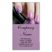 Moderne meisjesschoonheidssalon mode nagelkunstena visitekaartje magneet (Voorkant Verticaal)