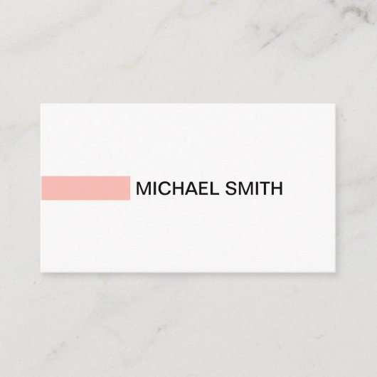 Moderne Meloen Elegant Professioneel Gewoon Wit Visitekaartje (Voorkant)