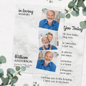 Moderne Memorial 3 Foto Funeral Prayer Kaart