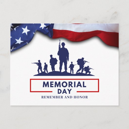 Moderne Memorial Day Briefkaart (Voorkant)