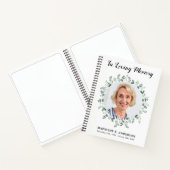 Moderne Memorial Eucalyptus foto begrafenis gasten Notitieboek (Binnen)