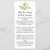 Moderne Memorial Foto Floral Funeral Prayer Kaart (Achterkant)