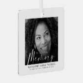 Moderne Memorial Foto Kerstboom Metalen Ornament (Voorkant Rechts)