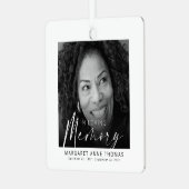 Moderne Memorial Foto Kerstboom Metalen Ornament (Voorkant links)