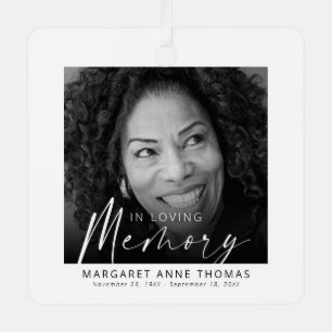 Moderne Memorial Foto Kerstboom Metalen Ornament