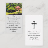 Moderne Memorial Funeral Serenity Prayer Kaart Visitekaartje (Voorkant / Achterkant)