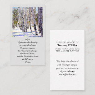 Moderne Memorial Funeral Service Kaart Visitekaartje