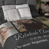Moderne memoriedeken met 3 foto's fleece deken