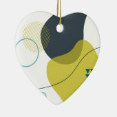 Moderne, Memphis, koele, unieke, trendy illustrati Keramisch Ornament (Rechts)