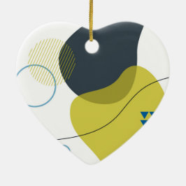 Moderne, Memphis, koele, unieke, trendy illustrati Keramisch Ornament