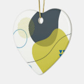 Moderne, Memphis, koele, unieke, trendy illustrati Keramisch Ornament (Links)