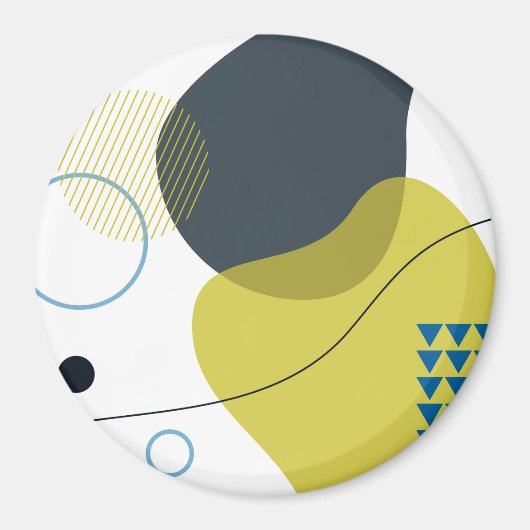 Moderne, Memphis, koele, unieke, trendy illustrati Magneet (Voorkant)