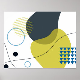 Moderne, Memphis, koele, unieke, trendy illustrati Poster