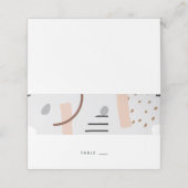 Moderne Memphis vormen Tan Escort Kaart/ Plaatskaartje (Buitenkant ongevouwen)