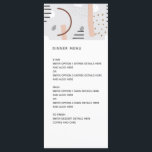 Moderne Memphis vormen Tan Pattern Wedding Menu<br><div class="desc">Het moderne menu Tan Pattern Wedding van Memphis kan volledig worden aangepast aan uw behoeften. © Gorjo Design. Gemaakt voor je via het Zazzle platform. // Op zoek naar overeenkomende objecten? Andere kantoorbenodigdheden uit de set die beschikbaar is in de afdeling "collecties" van mijn winkel. // Hulp nodig bij het...</div>