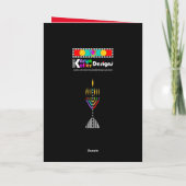 Moderne Menorah Shabbat Shalom Kaart (Achterkant)