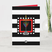 Moderne Menorah Shabbat Shalom Kaart (Voorkant)