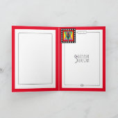 Moderne Menorah Shabbat Shalom Kaart (Binnen)