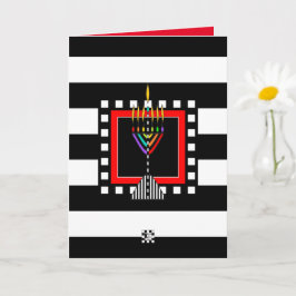 Moderne Menorah Shabbat Shalom Kaart