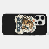 Moderne Mens Funny Monkey Smartphone Sociale Media iPhone Hoesje (Achterkant horizontaal)