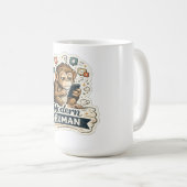 Moderne Mens Funny Monkey Smartphone Sociale Media Koffiemok (Voorkant rechts)