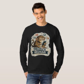 Moderne Mens Funny Monkey Smartphone Sociale Media T-shirt (Voorkant volledig)