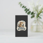 Moderne Mens Funny Monkey Smartphone Sociale Media Visitekaartje (Staand voorkant)