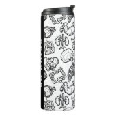 Moderne menselijke anatomie biologie Schets aangep Thermosbeker (Gedraaid links)