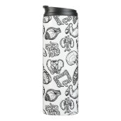 Moderne menselijke anatomie biologie Schets aangep Thermosbeker (Geroteerd rechts)