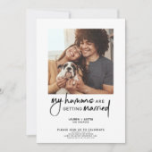 Moderne mensen die getrouwd zijn 4 Foto Verloving Kaart (Voorkant)