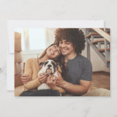 Moderne mensen trouwen 2 Foto Verloving Kaart (Achterkant)