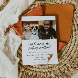 Moderne mensen worden getrouwd save the date