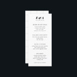 Moderne menu Berichten voor zwart en wit met meerd<br><div class="desc">Een eenvoudig en modern,  aanpasbaar maaltijd menu in klassiek zwart-wit. Met een vettige serif met twee letters monogram en een gestroomlijnde datumtekst plus de zachte grijze gridlines op de backer geeft u elke tabel of plaats die een hint van een modern flair plaatst.</div>