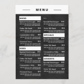 Moderne menu Drinken restaurant | Prijslijst (Voorkant)