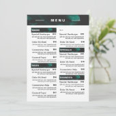 Moderne menu Drinken restaurant | Prijslijst (Staand voorkant)