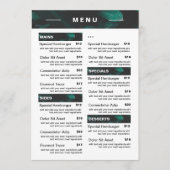 Moderne menu Drinken restaurant | Prijslijst (Voorkant)