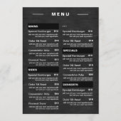 Moderne menu Drinken restaurant | Prijslijst (Voorkant)
