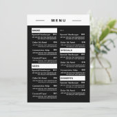 Moderne menu Drinken restaurant | Prijslijst (Staand voorkant)