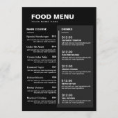Moderne menu Drinken restaurant | Prijslijst (Voorkant)