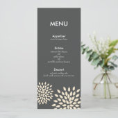 Moderne Menu Kaart // Posh bloemblaadjes // Vanill (Staand voorkant)