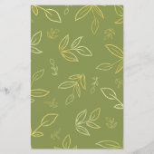 Moderne menu met groene botanische Leaf-voeding (Achterkant)