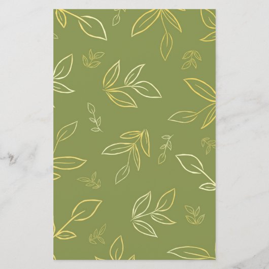 Moderne menu met groene botanische Leaf-voeding (Achterkant)