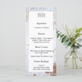 Moderne Menu met marmerstructuur voor trouwdesign (Staand voorkant)