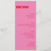 Moderne menu voor minimale roze en rode Sjabloon (Voorkant)