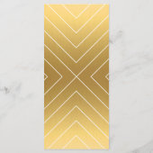 Moderne Menukaart met Goudpenseelstreek (Achterkant)