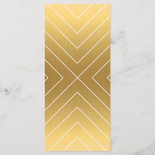 Moderne Menukaart met Goudpenseelstreek (Achterkant)