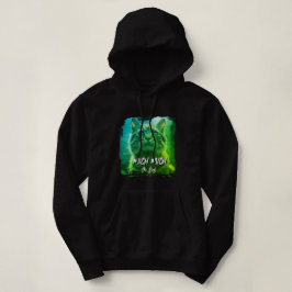 Moderne Meow Frame – Gepersonaliseerde kattennaam  Hoodie