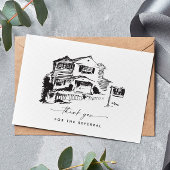 Moderne merk onroerend goed doorverwijzing dank u bedankkaart