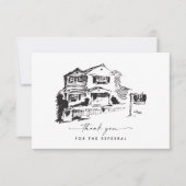 Moderne merk onroerend goed doorverwijzing dank u bedankkaart (Voorkant)